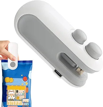 2-in-1 Mini Bag Sealer & Cutter – Rechargeable & Portable