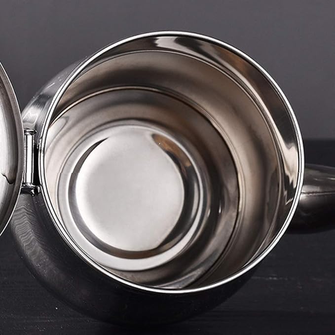 Stainless Steel Oil Dispenser with Strainer Lid | Multipurpose Cooking Oil Container for Kitchen