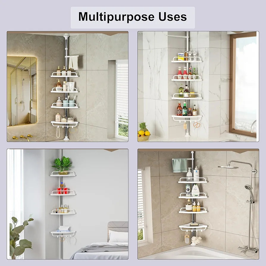 Adjustable Corner Bathroom Shelf Organizer