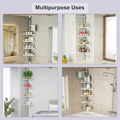 Adjustable Corner Bathroom Shelf Organizer