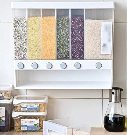 Wall-Mounted Grain Dispenser – 10L Large Capacity Kitchen Organizer