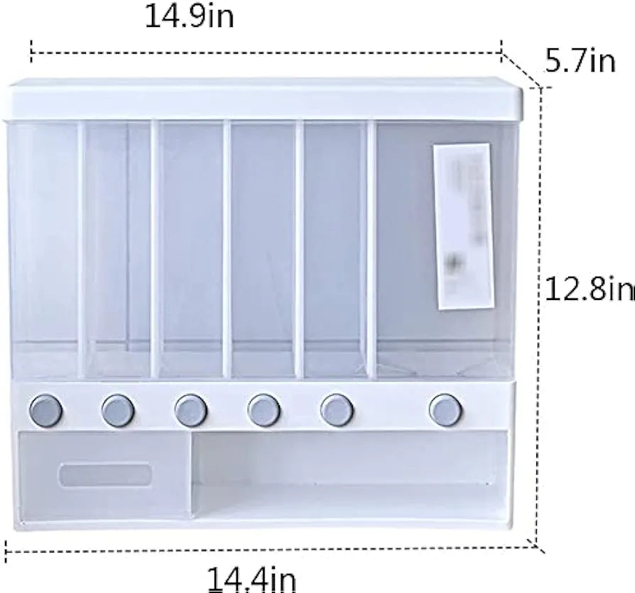 Wall-Mounted Grain Dispenser – 10L Large Capacity Kitchen Organizer