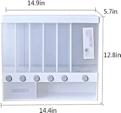 Wall-Mounted Grain Dispenser – 10L Large Capacity Kitchen Organizer