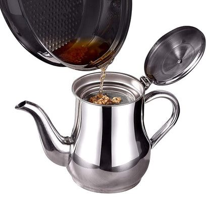 Stainless Steel Oil Dispenser with Strainer Lid | Multipurpose Cooking Oil Container for Kitchen