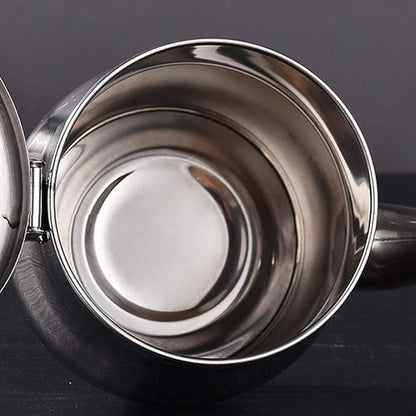 Stainless Steel Oil Dispenser with Strainer Lid | Multipurpose Cooking Oil Container for Kitchen