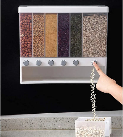 Wall-Mounted Grain Dispenser – 10L Large Capacity Kitchen Organizer